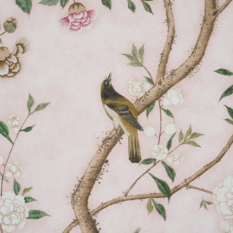 Schumacher X Mary Mcdonald Les Oiseaux Panel Set, Blush