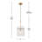 Westford 1-Light Shiny Bronze Drum Chandelier with Clear Glass Bars