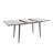 Elegant Expandable MDF Dining Table With Marble Pattern And Tapered Metal Legs