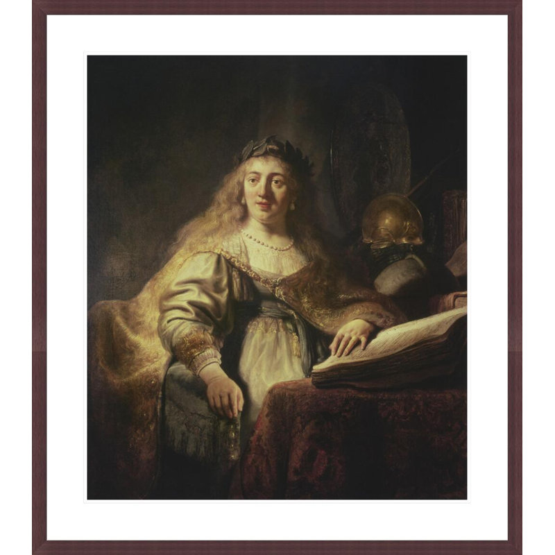 «Saskatia as Minerva» par Rembrandt van Rijn - Estampe numérique encadrée, H 37,88 po x l 33,5 po