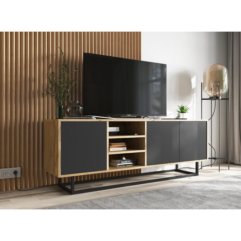 TV-Schrank Aiken für TVs bis zu 65", Oak/Black