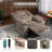 4-Motor Chenille Power Lift Chair Lay Flat Recliner with Head&Lumbar support, 400LBS-1001013771