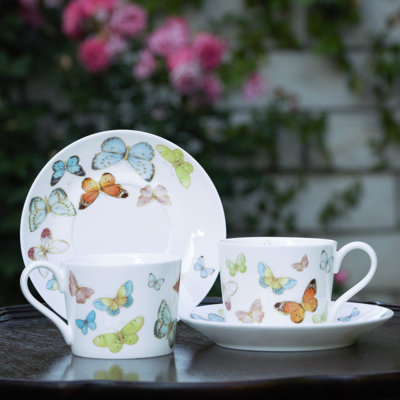 Tasse à thé et soucoupe Spring Butterfly