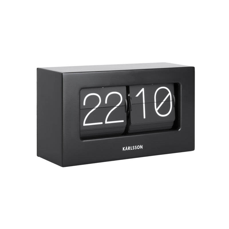 Boxed Digital Metal Quartz Movement / Crystal Tabletop Clock in Black