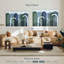 Avery Mid-Century Arches bleu marine émeraude-107981828