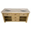 Meuble-lavabo double 72 po avec plateau en marbre Birender-763796834