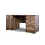 Bureau d'ordinateur 59 "à piédestal en chêne avec quatre tiroirs 59"