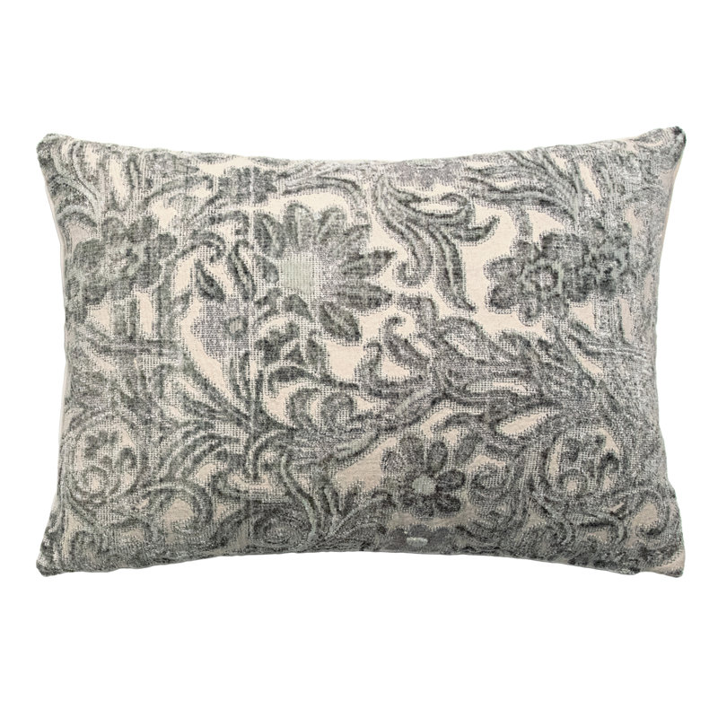 Prospect Park Lumbar Pillow Cover & Insert, Shale Floral