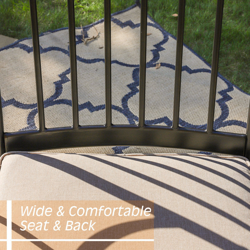 Birmadevi Square 4 - Person 28.35" Long Dining Set with Cushions