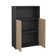 Embrie Adjustable 3 Shelf Bookcase With 2 Doors, Open Storage Home Office Bookshelf