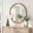  Landry Round Light Wood Mirror