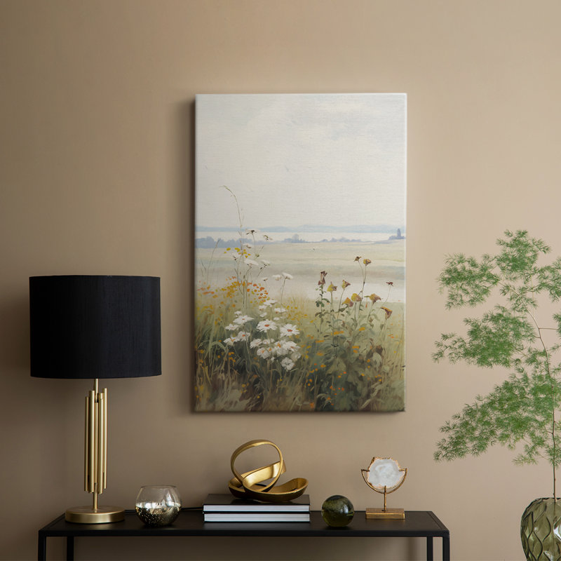 Paysage rétro XV - galerie Cavas enveloppé, H 27 po x l 18 po