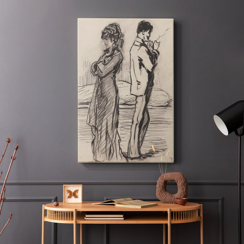Croquis rétro XXV - galerie Cavas, H 12 po x l 8 po