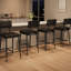 Upholstered Counter Stool with Metal Frame-2135915201