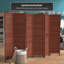 6 Ft. Tall Wooden Louvered Room Divider Walnut 3 Panel-1123949873-1123949884