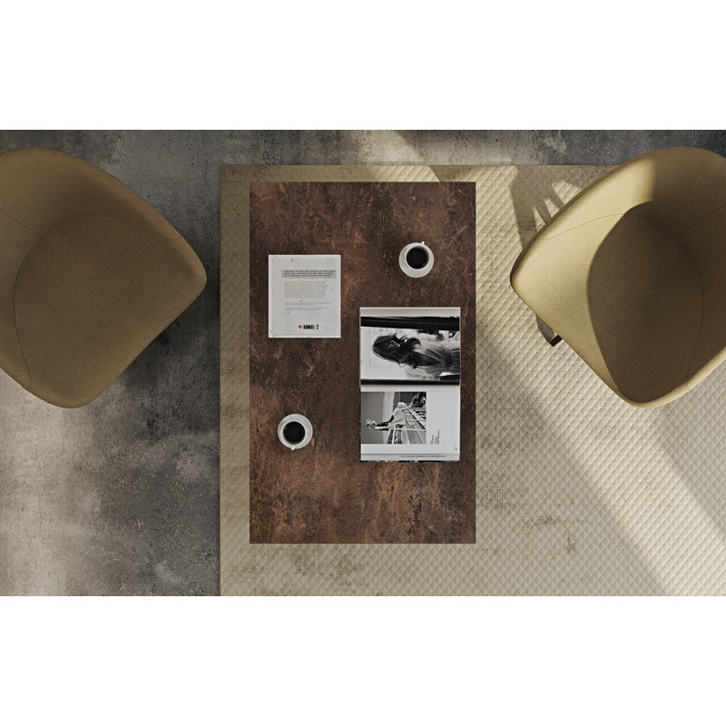 Linkous Solid Coffee Table, Black, Walnut