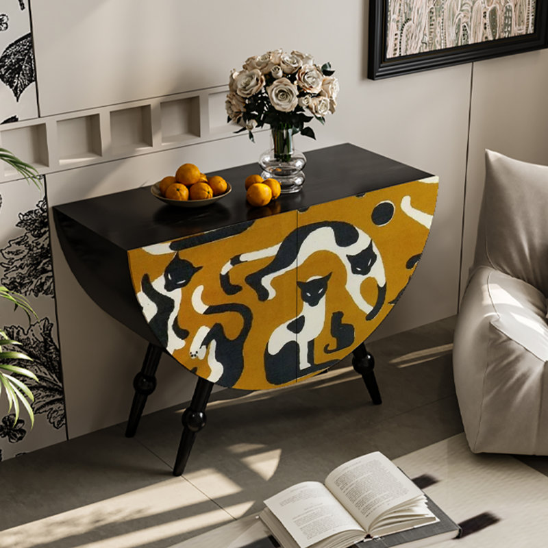 Armoire décorative rétro en demi-cercle de style français