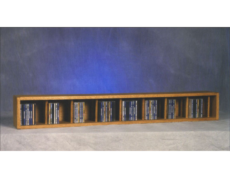 Support à CD en bois à goujon - Série 03D, Naturel, H 7,25 po x l 14,25 po x P 6,375 po