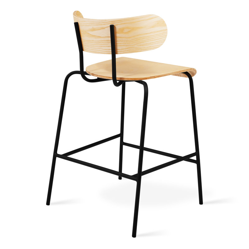 Bantam Counter Stool, Blonde Ash/Black