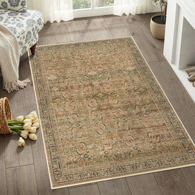 Tapis taupe / noir lavable à la machine avec envers antidérapant Kitty