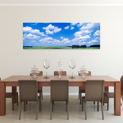 Cumulus Clouds With Landscape, Blue Sky, Germany, Usa Abstract Contemporary Landscape Nature Wall Art