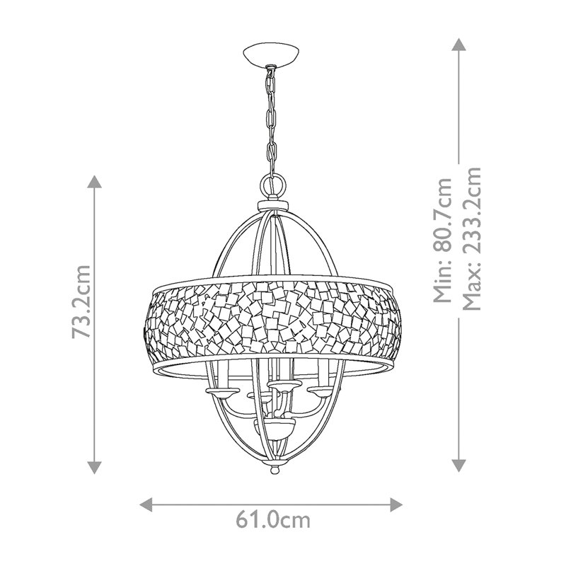 Derek 4 - Light Drum Chandelier