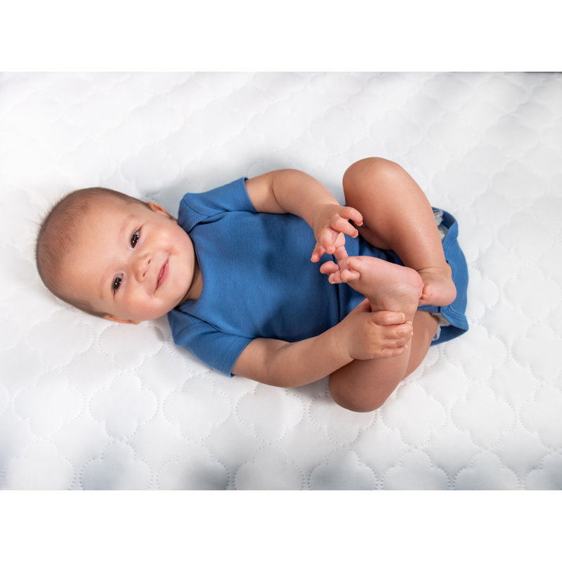 Sealy Waterproof White Mini Crib Mattress Protector Pad