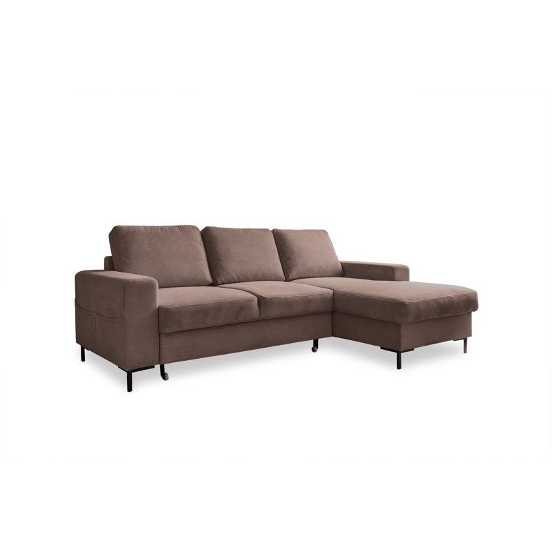 Lofty Lilly 4 seater Corner Sofa Bed, Taupe, Right Hand Facing