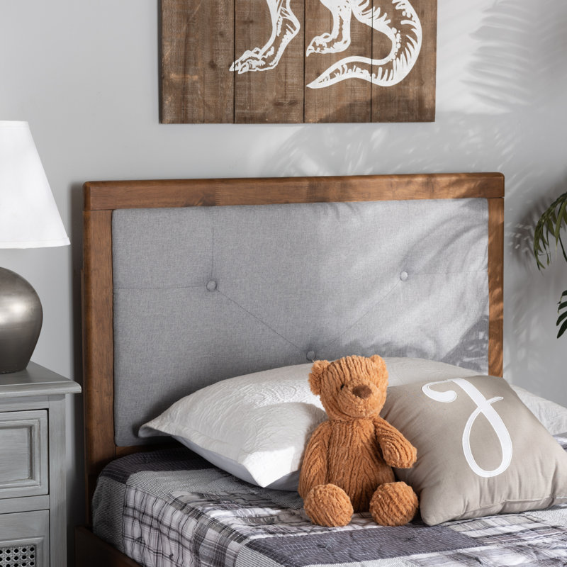 Drekwon Upholstered Headboard, Light Gray, Twin