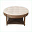 Repose-pieds surdimensionné à 2 niveaux capitonné imperméable avec rangement capitonné beige | Structure en bois | Beige / blanc-1088930240-1088930242