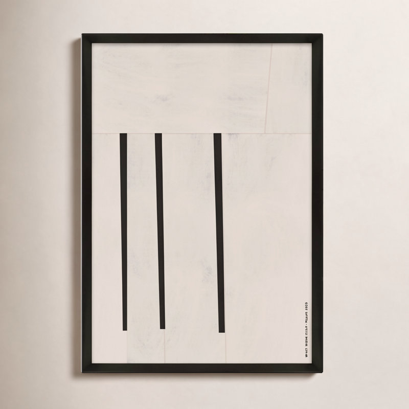 «Scattered 2» par Romina Gadler, impression sur, Blanc / aubergine / banane / brun clair / rouge br, H 20 po x l 14 po