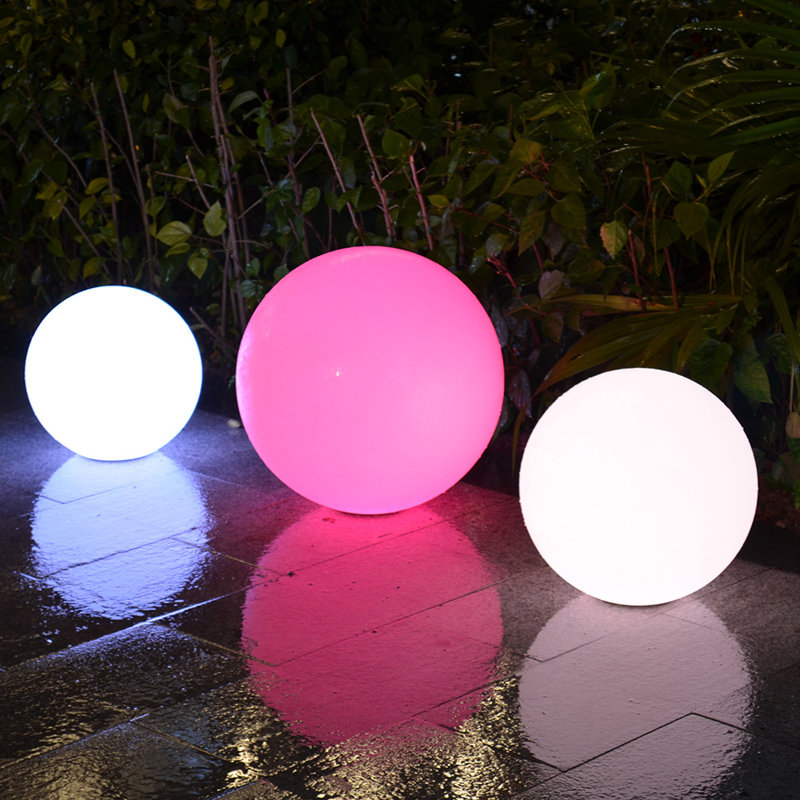 Beklabito Battery Powered Integrated LED Color Changing Outdoor Floating Light, 8" H x 8" W x 8" D