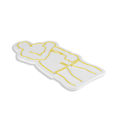 Ruban néon flexible à DEL, éclairage imperméable, 14 po x 23,6 po x 0,8 po | DC 12 V, 25,2 W | Système de suspension murale intégré, classé IP67, parfait pour la décoration intérieure et les fêtes | Fiche de type C, adaptateur 12V 2A