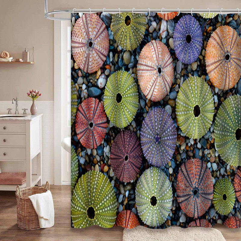 Blue Waterproof Shower Curtain,Shower Curtains for Bathroom with 12 Hooks, 72" L x 84" W