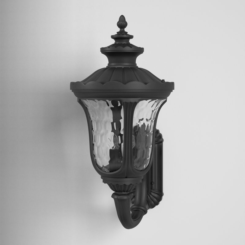 Lanterne murale d'extérieur 4 lumières Arelene, Clair, Noir