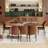 78.7" Large Farmhouse Kitchen Dinning Table Set Double Robust Pedestal-112473787-112473790-112829284