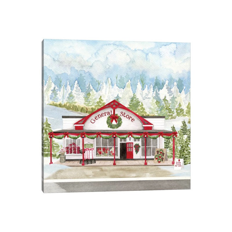 Christmas Village II by Tara Reed - Wrapped Canvas Painting