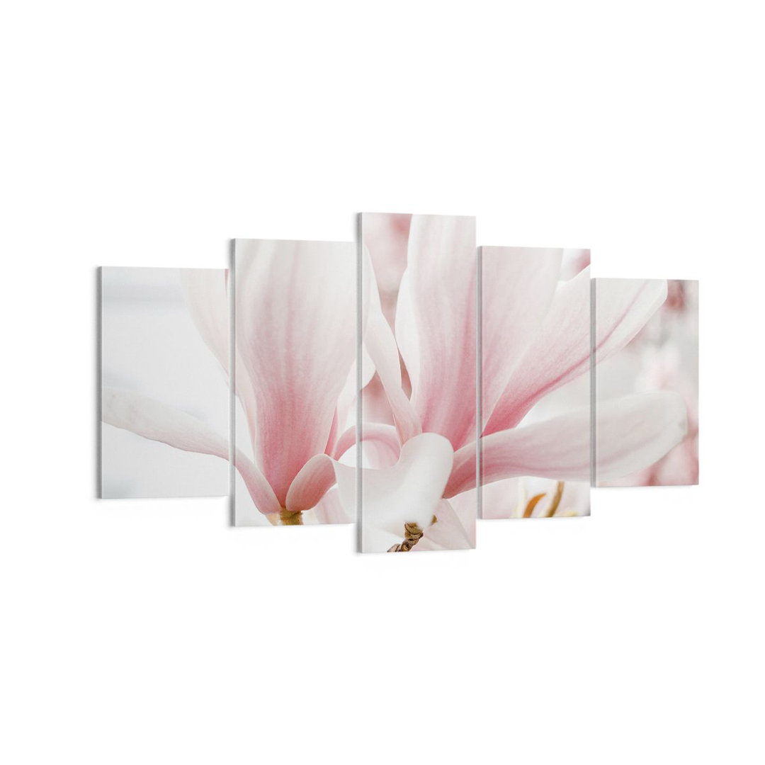 5-tlg. Leinwandbilder-Set Twig Magnolia Flower