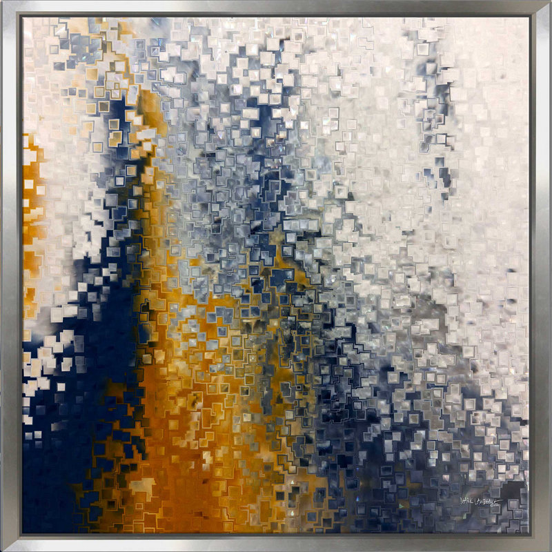 1 Thessaloniens 5: 17 «Pray Sans Fin» par Mark Lawrence - reproduction, Cadre flottant argent, H 39,5 po x l 39,5 po x P 2 po