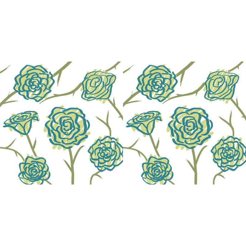 Housse de coussin d'extérieur carré Botanical Blooms, 20 po x 20 po, Vert