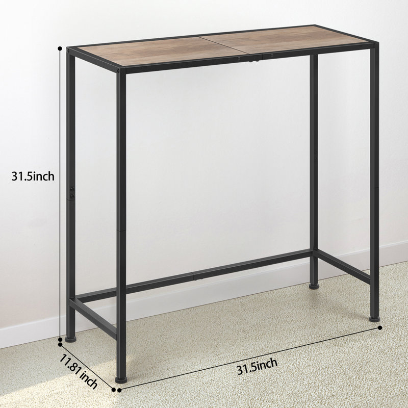 Console 31,5 po derrière le canapé, brun, Gris