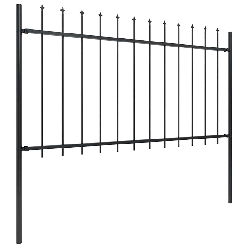 Clôture en métal noir Kimmswick, H 4 pi x l 22,5 pi