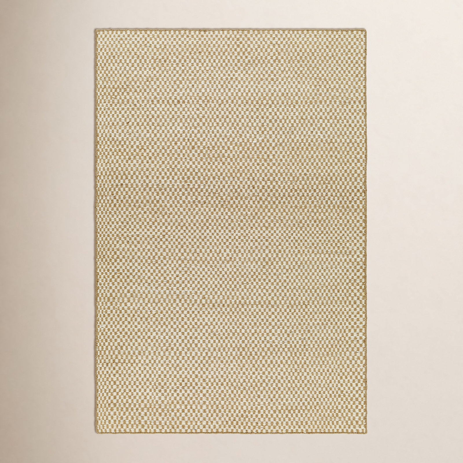 Hand-Woven Checkered Rug, Rectangle 6' x 9'