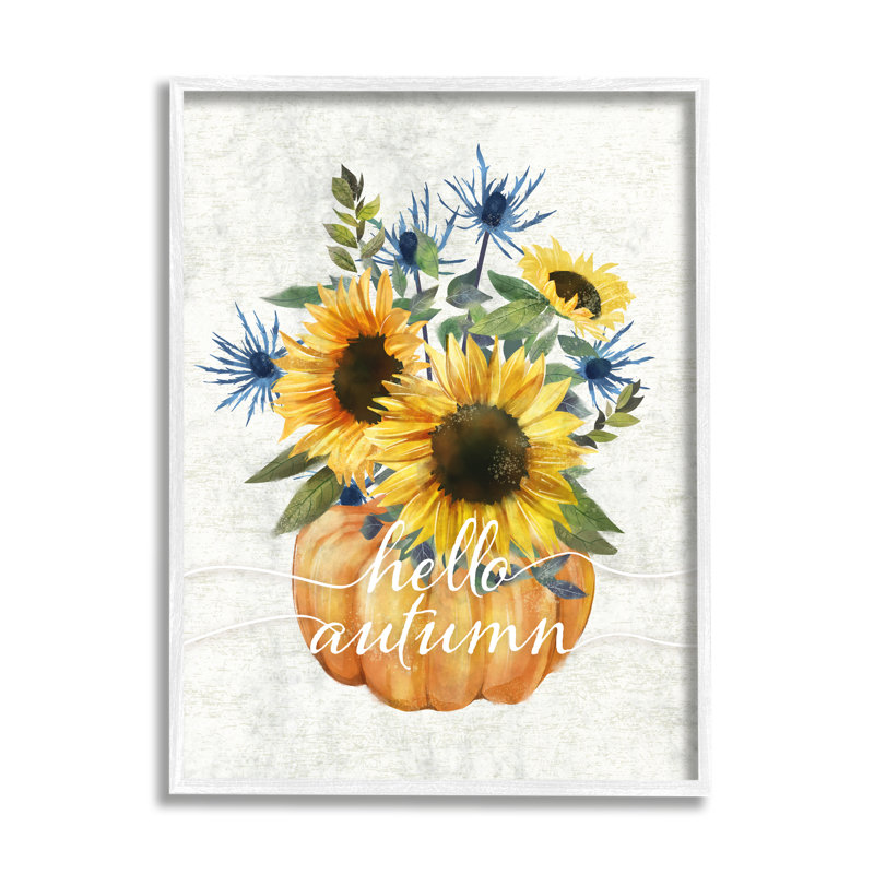 «Hello Autumn Expression» par Thistle, Giclée encadrée blanc bord de mer, H 20 po x l 16 po