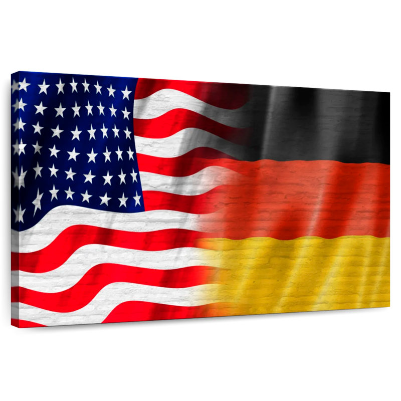 Drapeau américain et allemand Borges, H 16 po x l 24 po