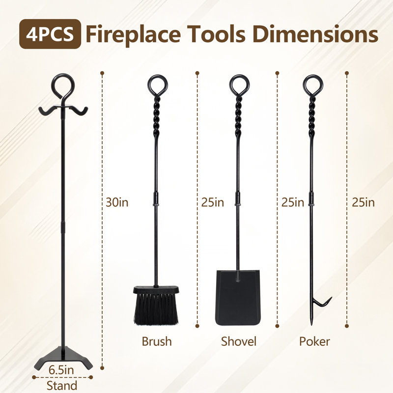 30'' Fireplace Tool Set
