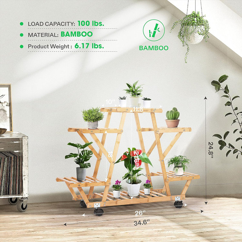 Support pour plante en bambou Arvile