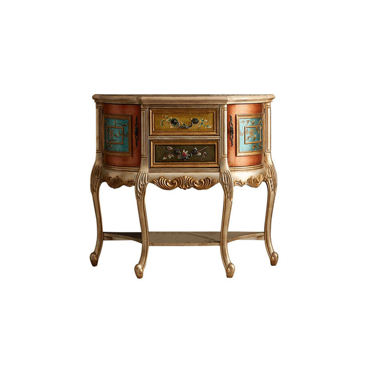 Armoire de rangement avec buffet décoratif American, Naturel / champagne