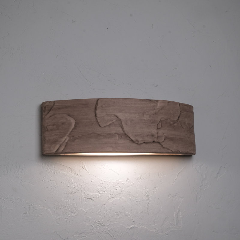 Donnice 6" High Ceramic Outdoor Wall Light, LED Bulb Included, Adobe
