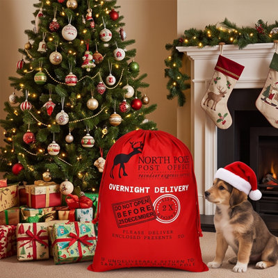 Christmas Gift Bags Drawstring Pouches Storage Bags Christmas Tote Bags